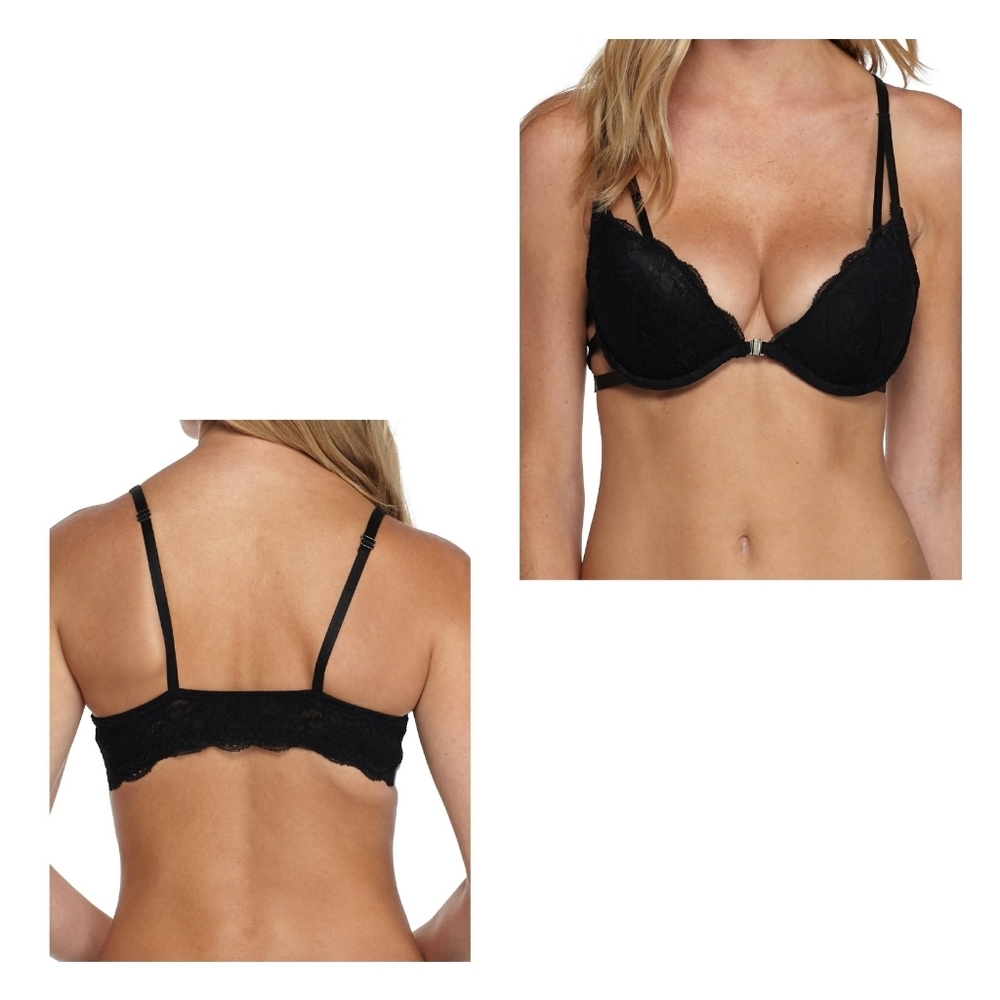 BLACK PUSH UP BRA
